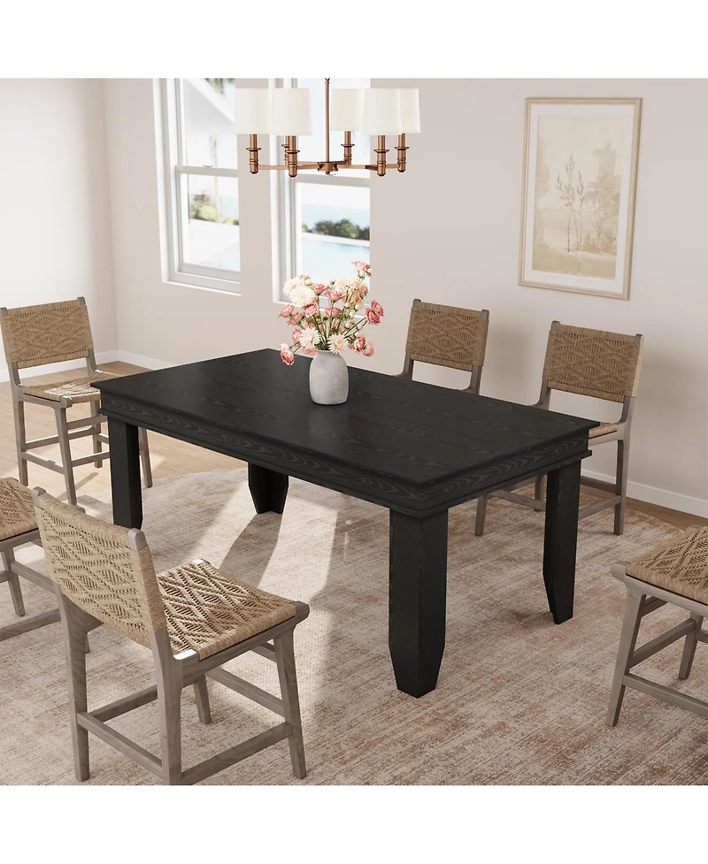 gaomon 63 Farmhouse Dining Table For 4-6 People, Room, Kitchen