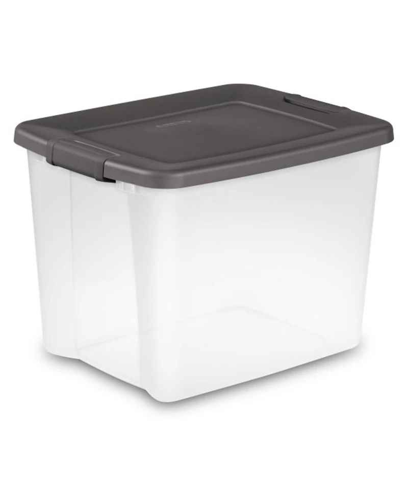 Sterilite ShelfTotes 50 Quart Clear Latched Plastic Storage Container, (12 Pack)