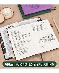 Gnuadz A5 Hardcover Notebook with Leather Lining - 200 Pages of Thick