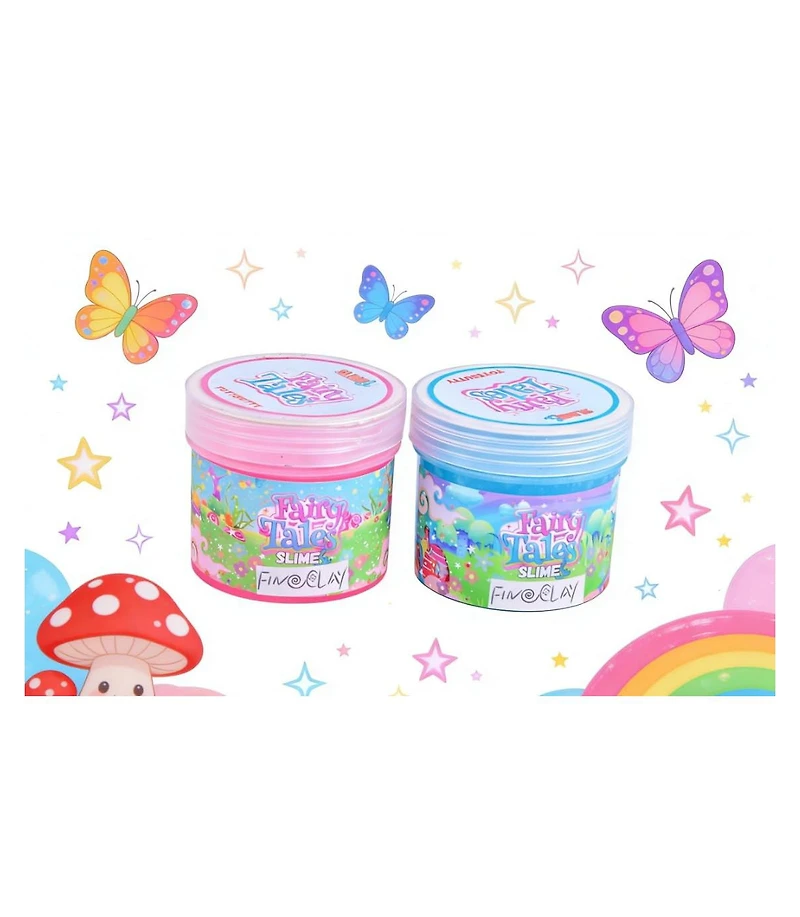 ToyButty 2 Slime Pack Clear Crystal Slime and Cloud Slime Kit for Girls Boys, Create with Kids Fairy Tales Theme, Premade Slime Making kit