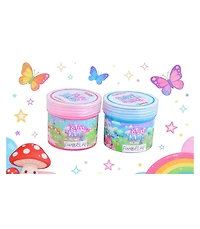ToyButty 2 Slime Pack Clear Crystal Slime and Cloud Slime Kit for Girls Boys, Create with Kids Fairy Tales Theme, Premade Slime Making kit