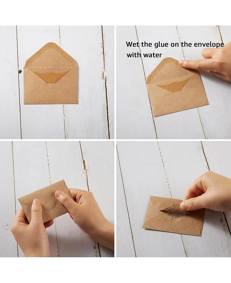 Gnuadz Mini Envelopes Blank Note Cards Self-adhesive