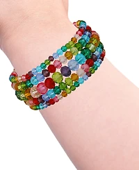 Guess 5-Pc. Multi-Colored Stone Stretch Bracelet Set