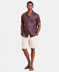 Club Room Men's Short-Sleeve Camp Collar Linen Shirt, Macy's Exclusive