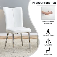 Streamdale Furniture Pu Dining Chairs (Set of 6)