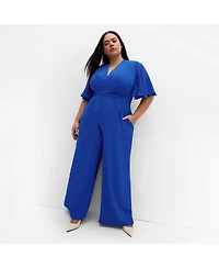 City Chic Women's Braelynn V Neck Jumpsuit