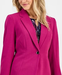 Kasper Petite Notch Collar Padded Blazer