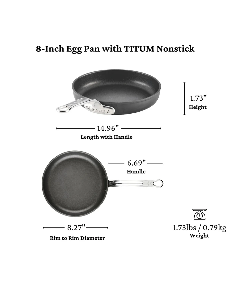 Hestan Titum Fusion Nonstick 3-Pc. Skillet Set