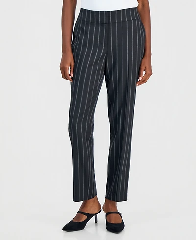 Kasper Women's Ava Straight-Leg Pinstripe Pants