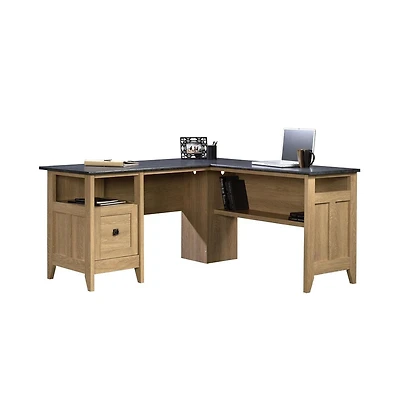 Sauder August Hill L Desk, Dover Oak finish