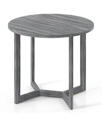 Slickblue Small Round Wood Dining Table 36 Inch Seats 2-4 Pedestal Base