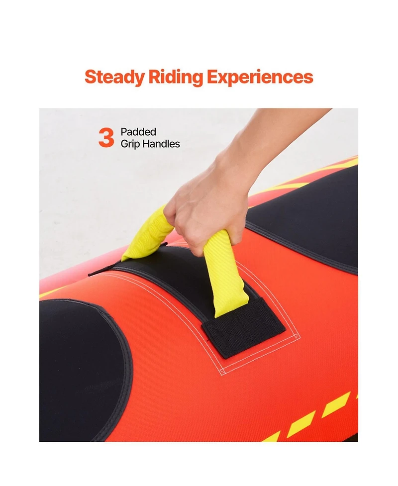 Hikeen Towable Tubes for Boating 1 3 Riders Inflatable Boat Tubes and Towables 510lbs Capacity Hot Dog Water Sport Tube for Boat to Pull