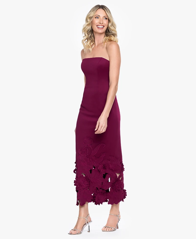 Betsy & Adam Women's Strapless Fitted Column Gown