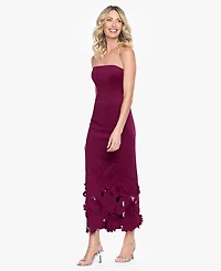 Betsy & Adam Women's Strapless Fitted Column Gown