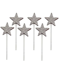 Betsy Ann Chocolates Fourth of July Festive Decorated Chocolate Star Lollipop, 6 Pack