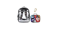 Dragon Ball Z Goku 2-Piece 16" Kids Clear Backpack and Lunch Box Set For School And Travel