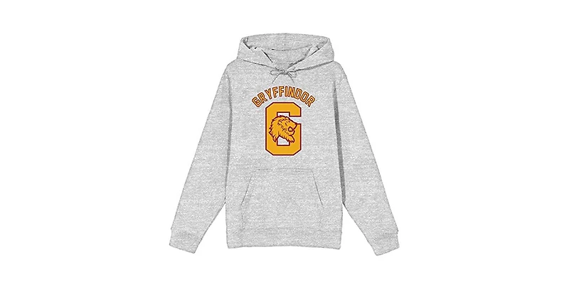 Harry Potter Men's Gryffindor Grey Long Sleeve Hoodie