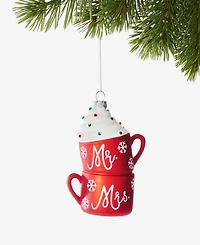 Holiday Lane Our First Mr. & Mrs. Double Hot Chocolate Cups Ornament, Macy's Exclusive