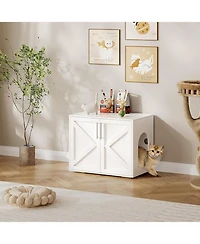 Gaomon Cat Litter Box Enclosure,Hidden Litter Box Furniture,Wooden Litter Box Enclosure Furniture,Indoor Cat House,Side End Table, Tv Stand