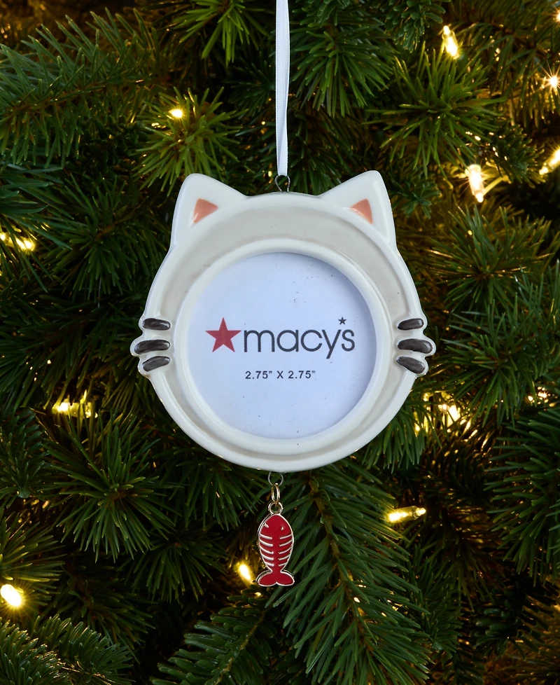Holiday Lane Pets Cat Photo Frame Ornament, Macy's Exclusive