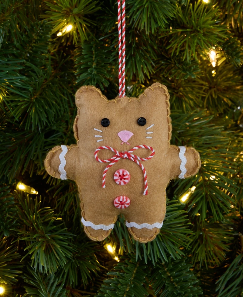 Holiday Lane Pets Felt Cat Ornament, Macy's Exclusive