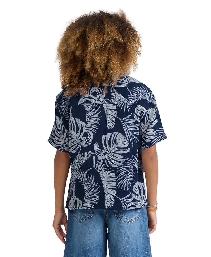 abercrombie kids Boys' 5-18 Gauze Camp Shirt