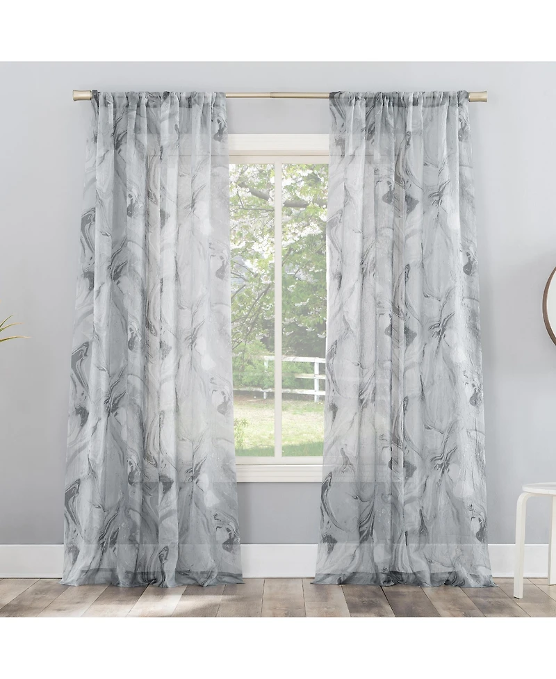 Cristo Crushed Sheer Voile Rod Pocket Curtain Panel