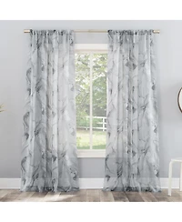 Cristo Crushed Sheer Voile Rod Pocket Curtain Panel
