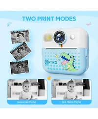 Contixo Kids Instant Print Camera with 3 Rolls of Paper and 32GB Card, 1080P, Ages 3-12, boys girls