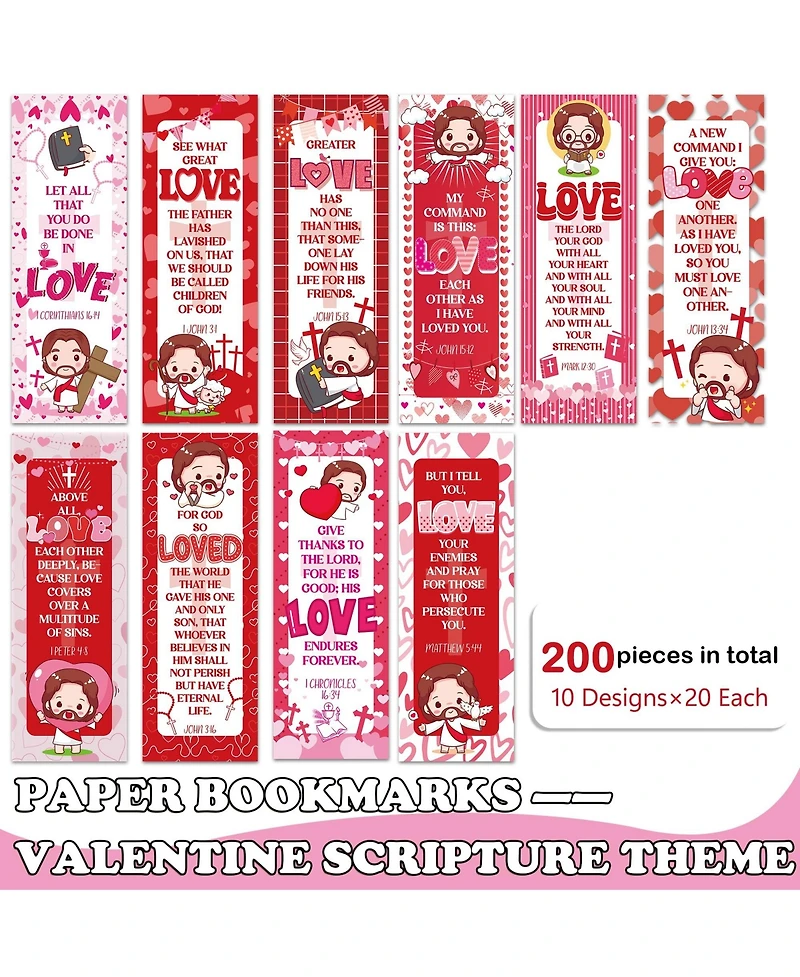 Gnuadz Valentine Scripture Bookmarks Christian Verse