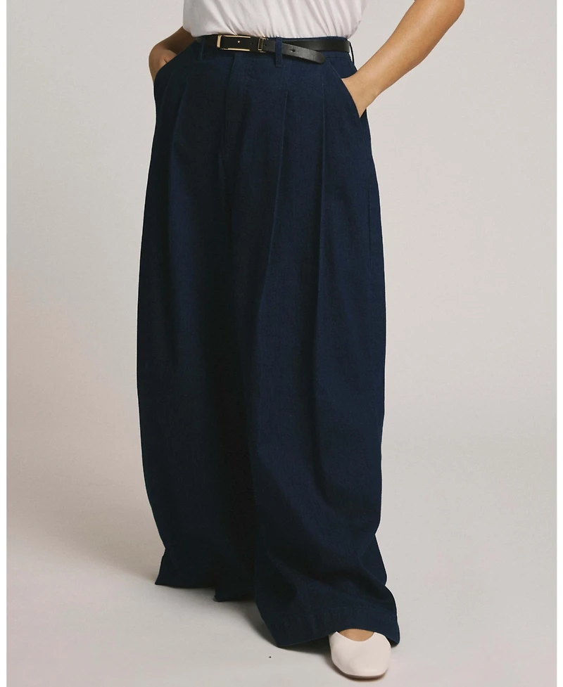 Universal Standard Women's Plus Denim Wide Leg Pant