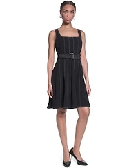 Karl Lagerfeld Paris Women's Scuba Crepe Knee-Length Dress