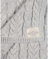 Hope and Henry Little Big Boys' Organic Crew Neck Flag Sweater