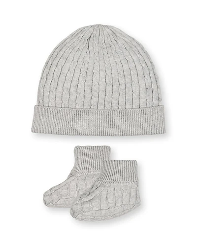 Hope & Henry Baby Organic Sweater Beanie and Bootie 2-Piece Set