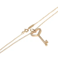 Pre-Owned Tiffany & Co Rose Gold Diamond Heart Key Pendant