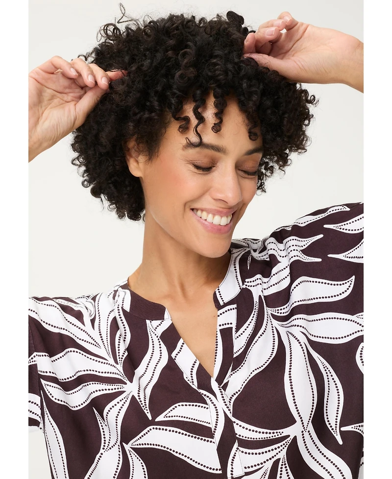 Olsen Women's Dotted Leaf Blouse