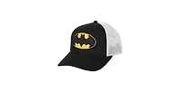 Batman Men's Embroidered Logo Black Trucker Hat