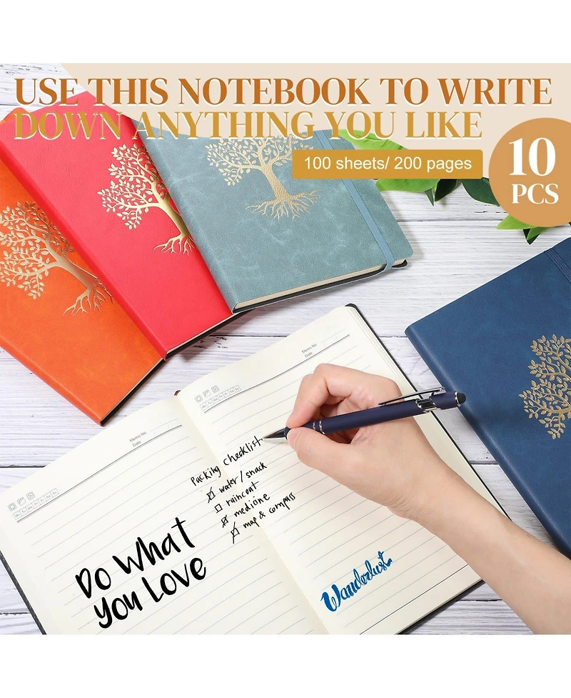 Gnuadz Lined Journal Notebook Leather Hardcover Writing Diary