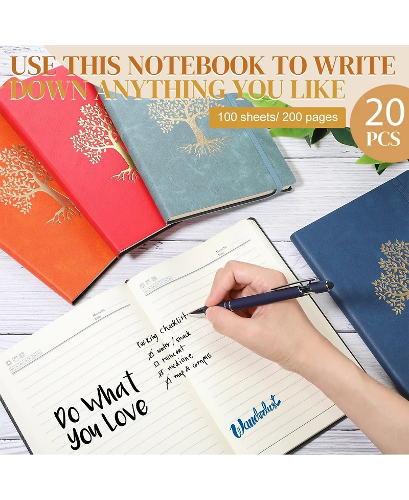 Gnuadz Lined Journal Notebook Leather Hardcover Writing Diary