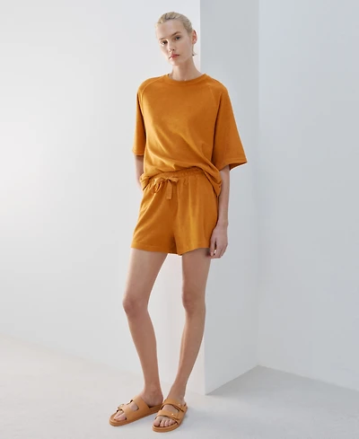 Mango Women's Terry Cotton Shorts