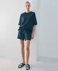 Mango Women's Terry Cotton Shorts