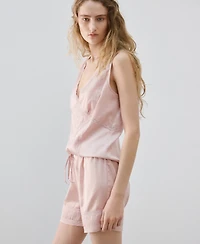 Mango Women's Lace Detail Pajama Shorts