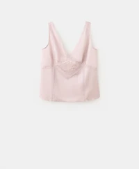 Mango Women's Embroidered Finish Pajama Top