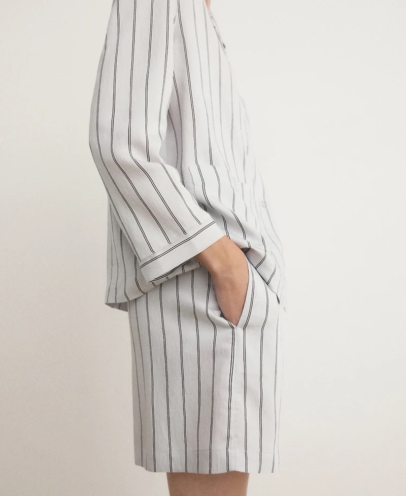 Mango Women's Striped Pajama Shorts