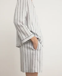 Mango Women's Striped Pajama Shorts