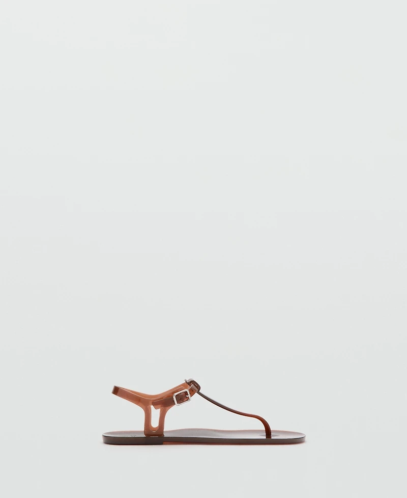 Mango Women's Buckle Closure Jelly Sandals