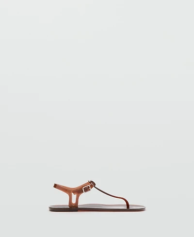 Mango Women's Buckle Closure Jelly Sandals