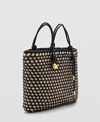 Mango Women's Natural Fiber Tote Bag