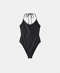 Mango Women's Seam Detail Halter Swimsuit