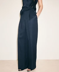 Mango Women's Satin Straight-Fit Pants